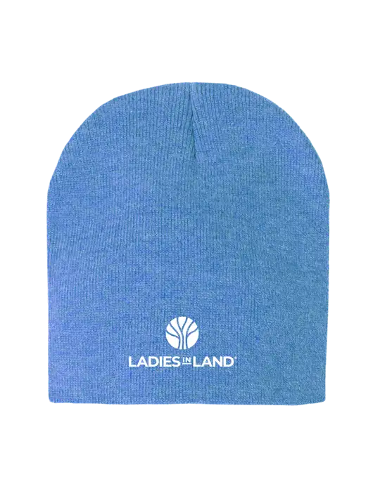 Royal Heather Element Knit Beanie w/Ladies In Land Logo