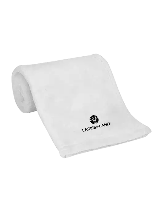 White Alpine Fleece Mink Touch Luxury Baby Blanket  w/Ladies In Land Logo