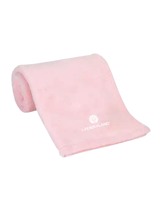 Pink Alpine Fleece Mink Touch Luxury Baby Blanket  w/Ladies In Land Logo