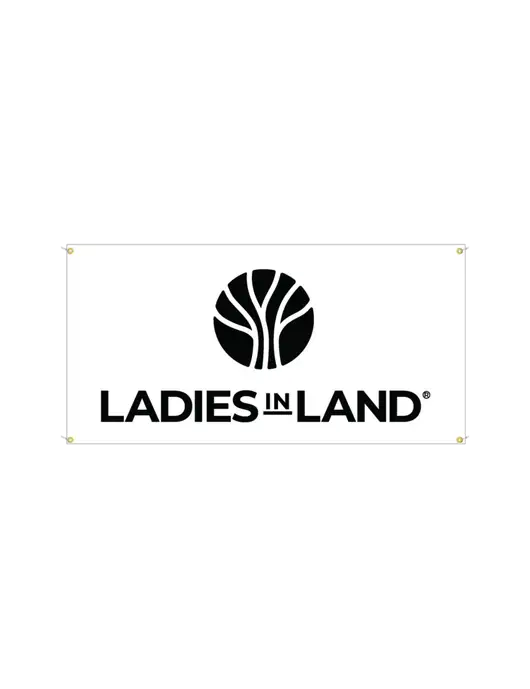 Vinyl Banner 48" x 24"  w/Ladies In Land Logo