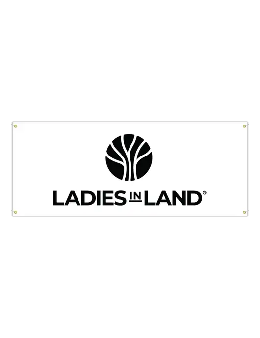 Vinyl Banner 120" x 48" w/Ladies In Land Logo