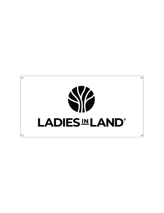 Vinyl Banner 72" x 36"  w/Ladies In Land Logo