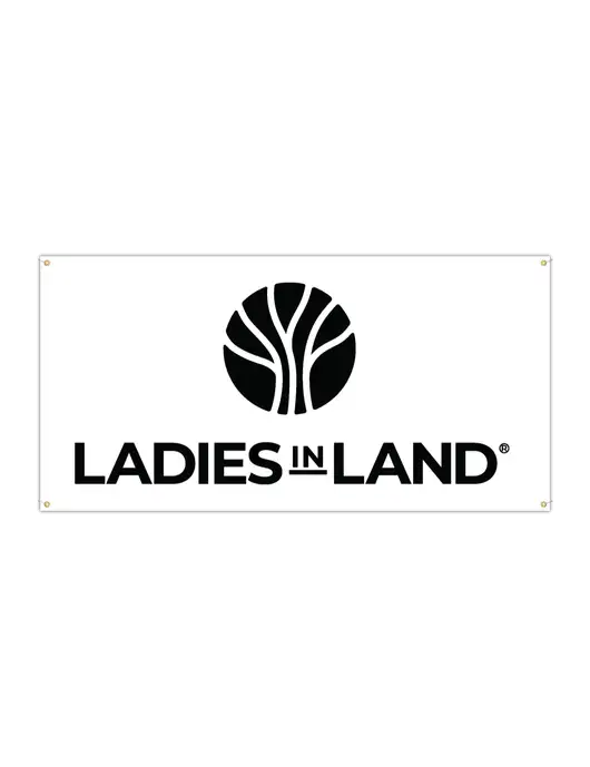 Vinyl Banner 96" x 48" w/Ladies In Land Logo