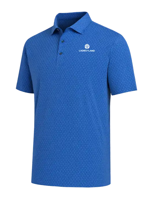 Callaway All-Over Stitched Royal Chev Polo  w/Ladies In Land Logo
