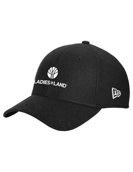 New Era Diamond Era Black Stretch Cap w/Ladies In Land Logo