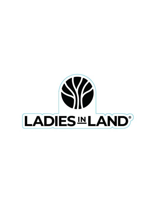 Large Decal (approx 23-36 sq in) w/Ladies In Land Logo