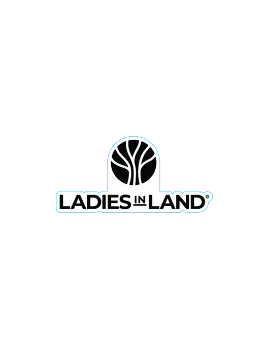 Medium Decal (approx 11-15 sq in) w/Ladies In Land Logo