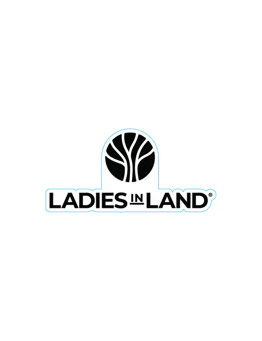 Medium Large Decal (approx 16-22 sq in) w/Ladies In Land Logo
