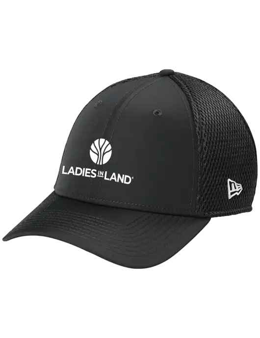 New Era 39THIRTY Performance Stretch Charcoal Grey Mesh Cap w/Ladies In Land Logo