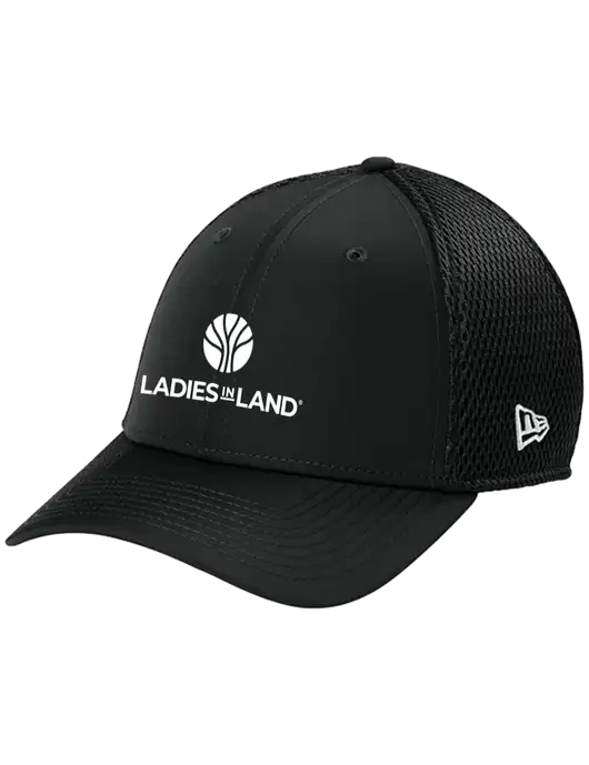 New Era 39THIRTY Performance Stretch Black Mesh Cap w/Ladies In Land Logo