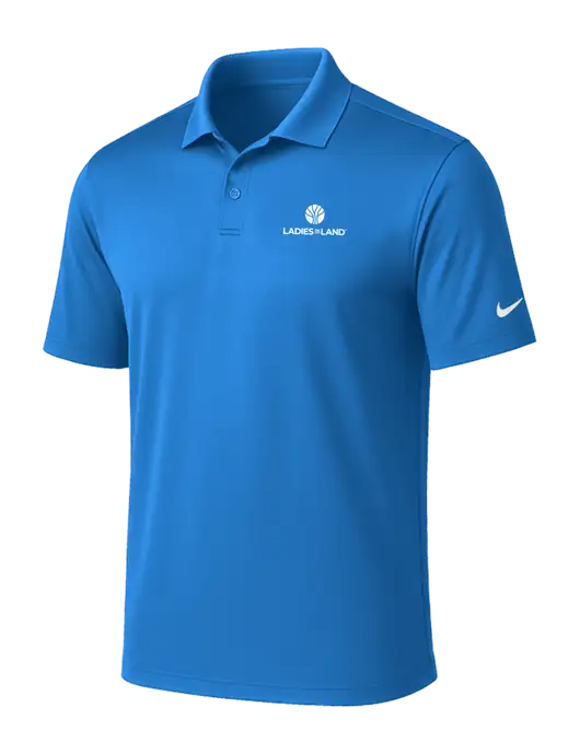NIKE Light Royal Victory Solid Polo w/Ladies In Land Logo