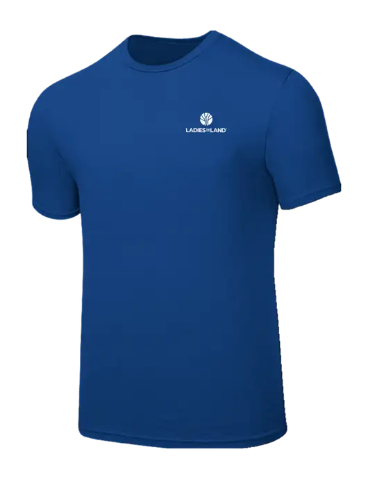 Seriously Soft Royal T-Shirt w/Ladies In Land Logo