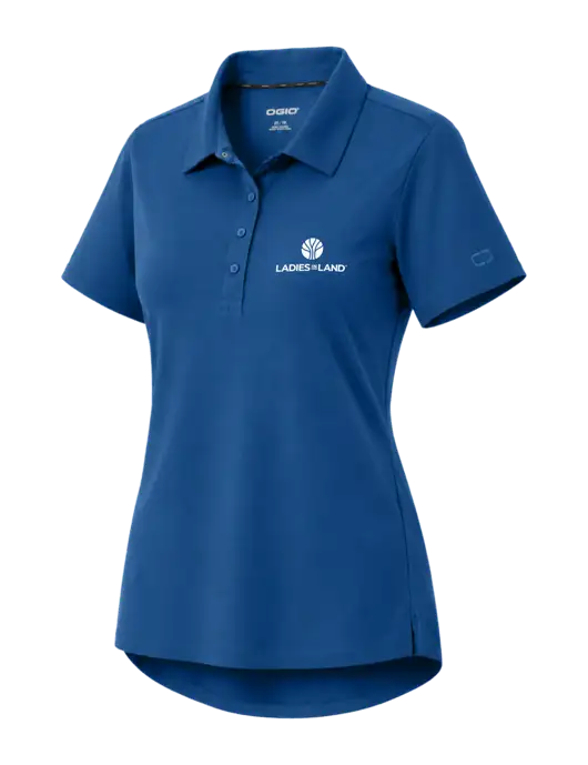 OGIO Womens Envision Light Navy Polo w/Ladies In Land Logo