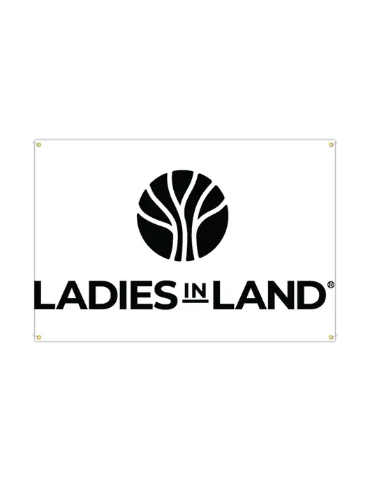 Vinyl Banner 72" x 48" w/Ladies In Land Logo