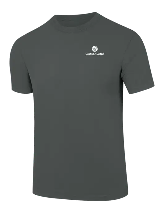 Comfort Colors 6.1 oz Dark Grey Heather Heavyweight Ring Spun T-Shirt w/Ladies In Land Logo